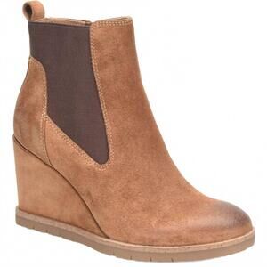 NEW SOFFT women's monica wedge bootie in havana brown